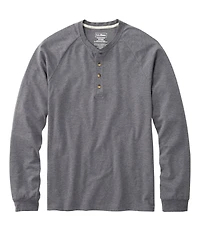 Men's Comfort Stretch Pima Tee Shirt, Long-Sleeve Henley