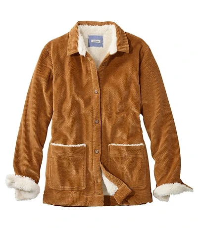 Women's Comfort Corduroy Relaxed Shirt, Lined