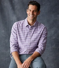 Men's Wrinkle-Free Ultrasoft Brushed Cotton Shirt, Long-Sleeve, Slightly Fitted Untucked Fit