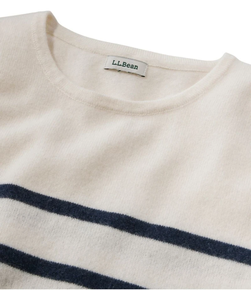 Women's Classic Cashmere Sweater, Crewneck Stripe