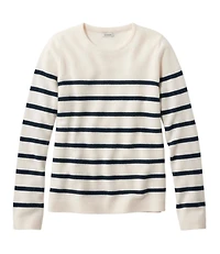 Women's Classic Cashmere Sweater, Crewneck Stripe