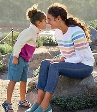 Kids' Quilted Quarter-Snap Pullover, Colorblock