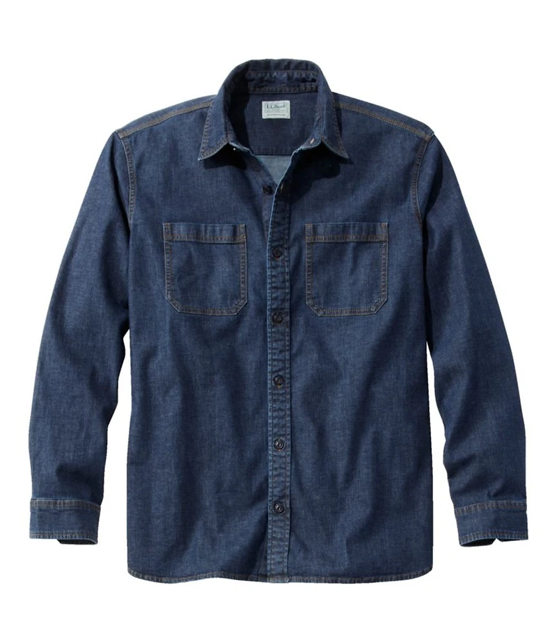 Men's BeanFlex® Denim Shirt, Traditional Untucked Fit
