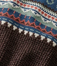 Men's L.L.Bean Organic Cotton Waffle Sweater, Crewneck, Fair Isle