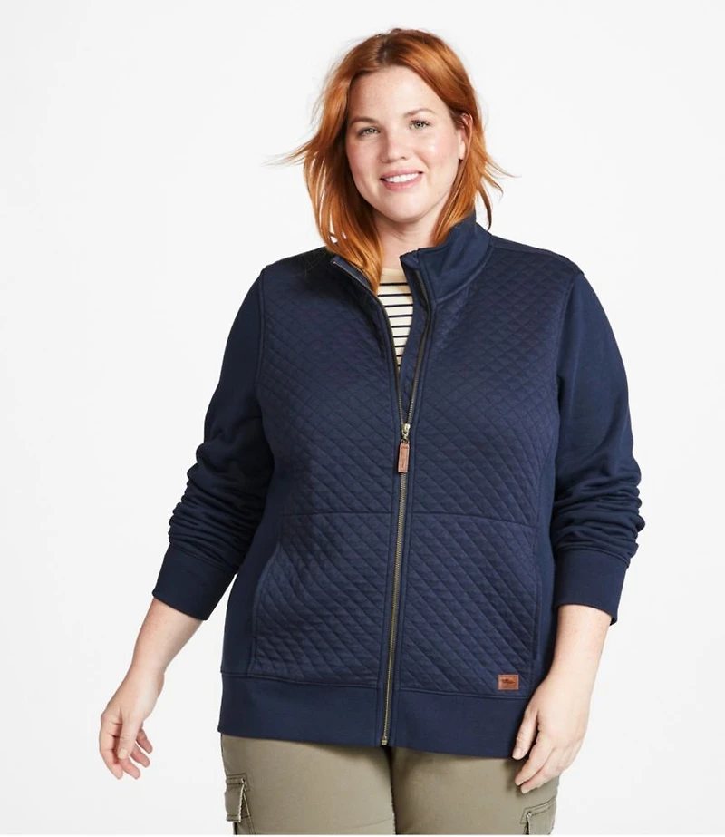 Women's Quilted Full-Zip Sweatshirt