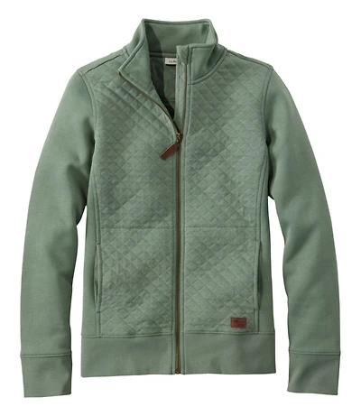 Women's Quilted Full-Zip Sweatshirt