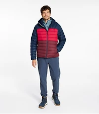 Men's Bean's Down Hooded Jacket, Colorblock