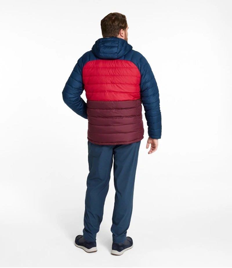 Men's Bean's Down Hooded Jacket, Colorblock