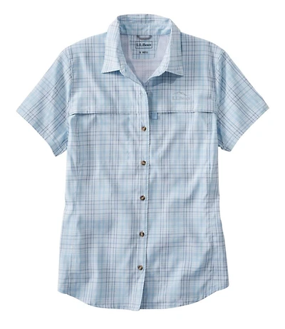 Women's Tropicwear Shirt, Plaid Short-Sleeve