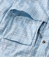 Men's Tropicwear Shirt, Plaid Long-Sleeve