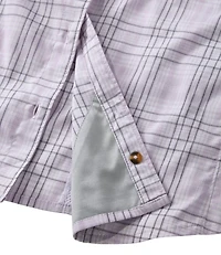 Women's Tropicwear Shirt, Plaid Short-Sleeve
