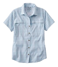 Women's Tropicwear Shirt, Plaid Short-Sleeve