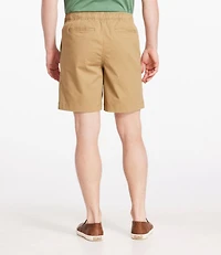 Men's Lakewashed Stretch Khaki Shorts, Pull-On, 8"