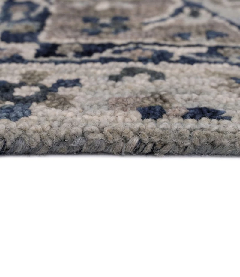 Diamond Floral Wool Tufted Rug