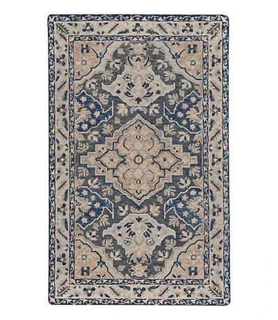 Diamond Floral Wool Tufted Rug