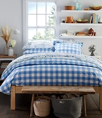280-Thread-Count Pima Percale Comforter Cover Collection, Check