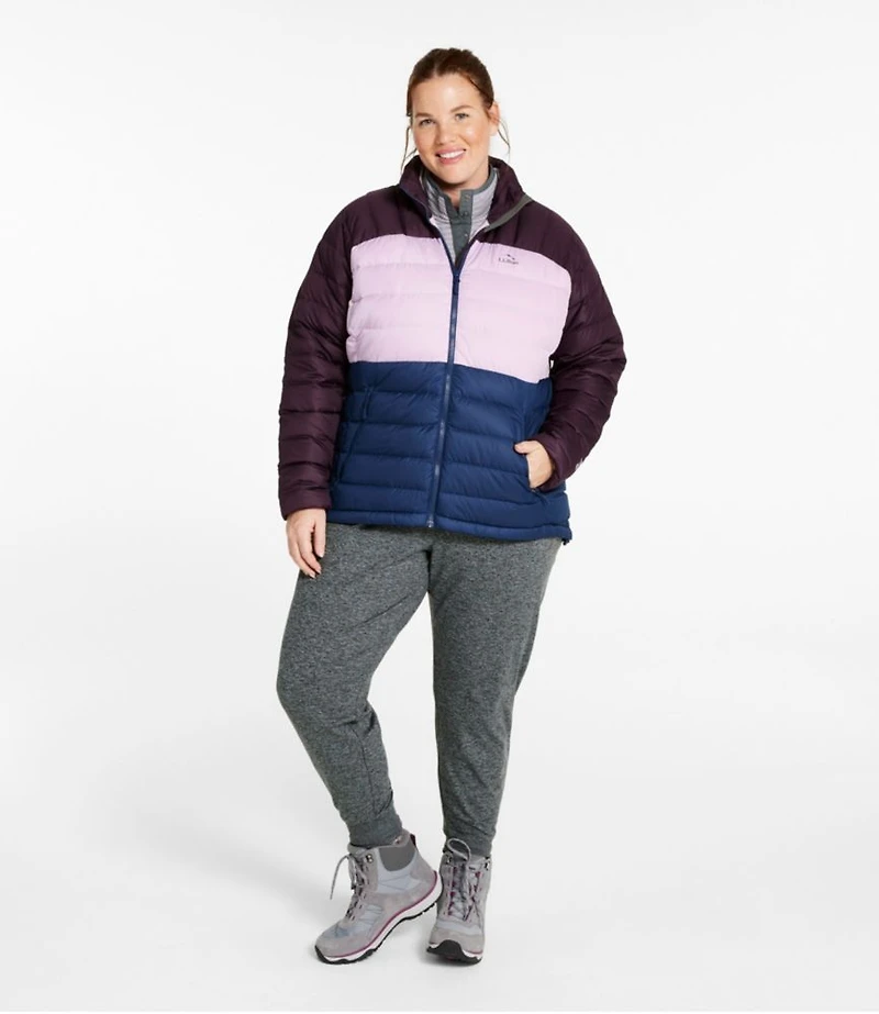 Women's Bean's Down Jacket, Colorblock