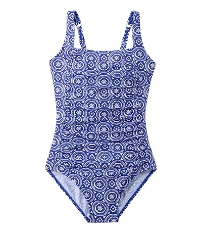 Women's BeanSport Swimwear, Squareneck Tanksuit Print