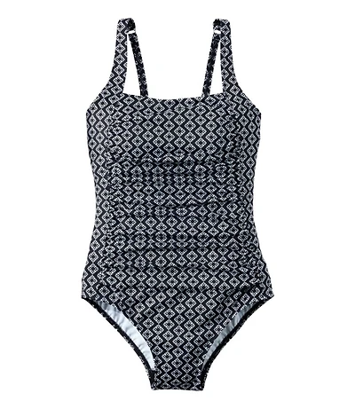 Women's BeanSport Swimwear, Squareneck Tanksuit Print