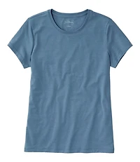Women's Soft Stretch Supima-Blend Tee, Crewneck Short-Sleeve