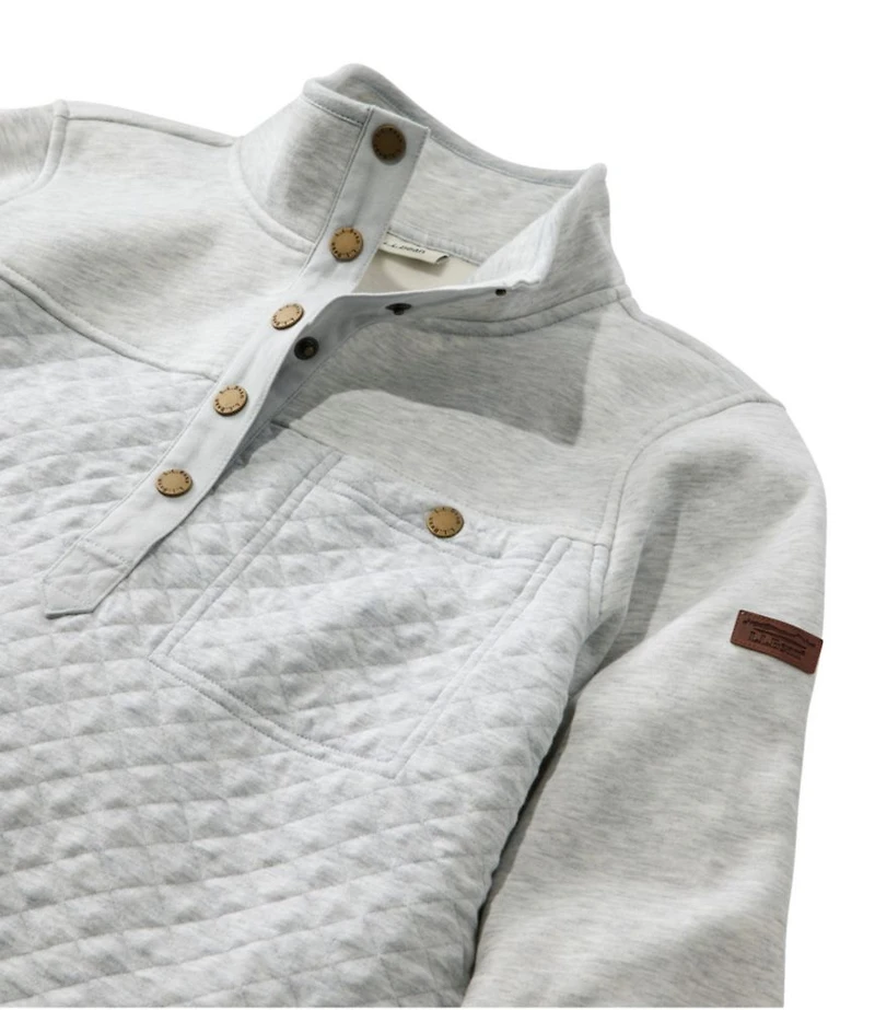 Women's Quilted Sweatshirt, Mockneck Tunic