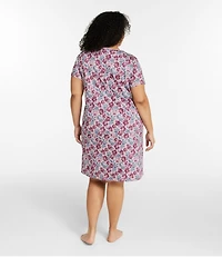 Women's Supima Nightgown, Short-Sleeve Floral