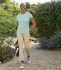 Women's Lakewashed Chino Pants, Mid-Rise Pull-On Ankle