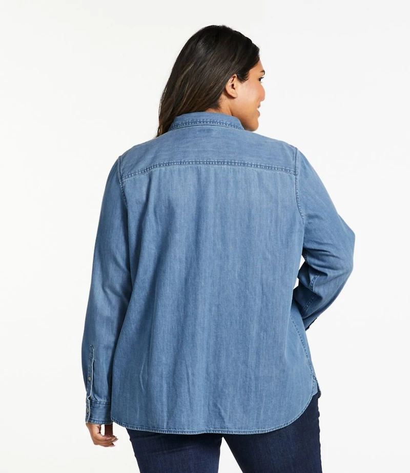 Women's L.L. Bean Heritage Washed Denim Shirt, Long-Sleeve