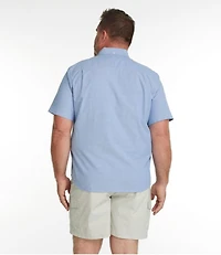 Men's Comfort Stretch® Oxford Shirt, Slightly Fitted Untucked Fit, Short-Sleeve