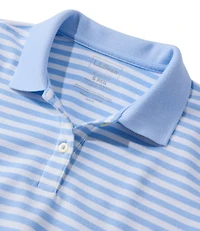 Women's Premium Double L Polo, Short-Sleeve Relaxed Fit Stripe