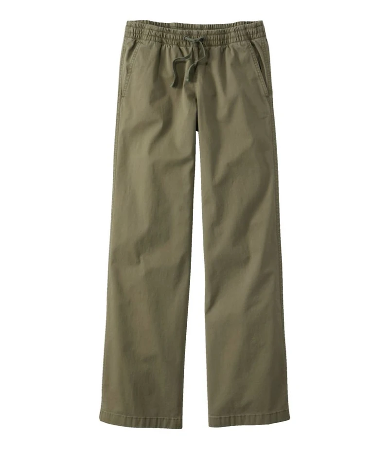 Lakewashed Pull-on Chinos, Mid-Rise Wide-Leg