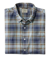 Men's Comfort Stretch® Oxford, Slightly Fitted Untucked Fit, Short-Sleeve, Plaid