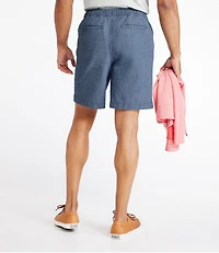 Men's Lakewashed® Stretch Shorts, Pull-On, Chambray, 8"