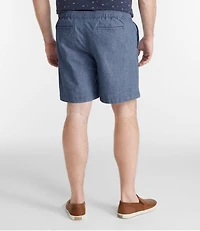 Men's Lakewashed® Stretch Shorts, Pull-On, Chambray, 8"