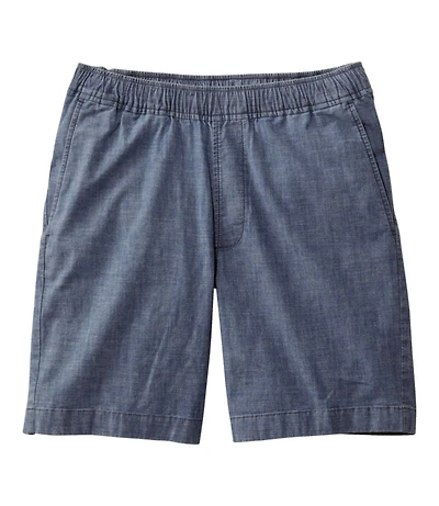 Men's Lakewashed® Stretch Shorts, Pull-On, Chambray, 8"