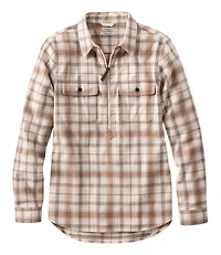 Women's Scotch Plaid Flannel Shirt, Quarter-Zip