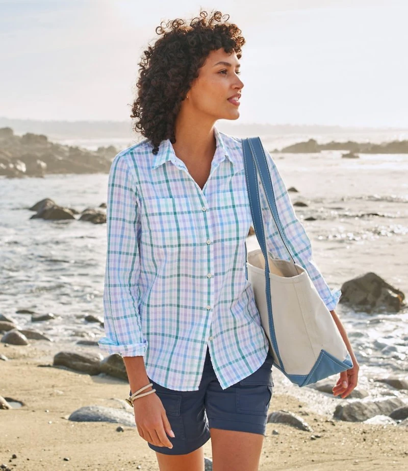 Women's Vacationland Seersucker Shirt
