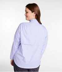 Women's Everyday SunSmart® Woven Shirt, Quarter-Zip Pullover Colorblock