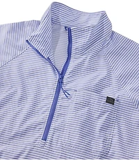 Women's Everyday SunSmart® Woven Shirt, Quarter-Zip Pullover Colorblock