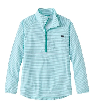 Women's Everyday SunSmart® Woven Shirt, Quarter-Zip Pullover Colorblock