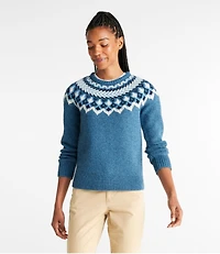 Women's Bean's Classic Ragg Wool Sweater, Crewneck Fair Isle