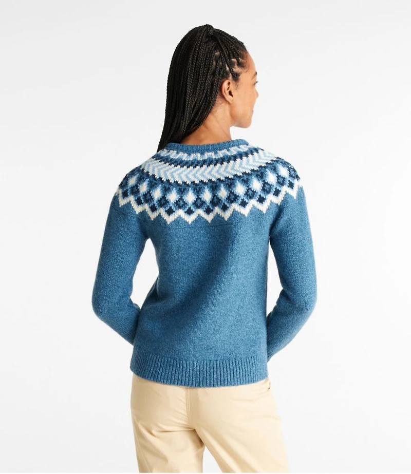 Women's Bean's Classic Ragg Wool Sweater, Crewneck Fair Isle