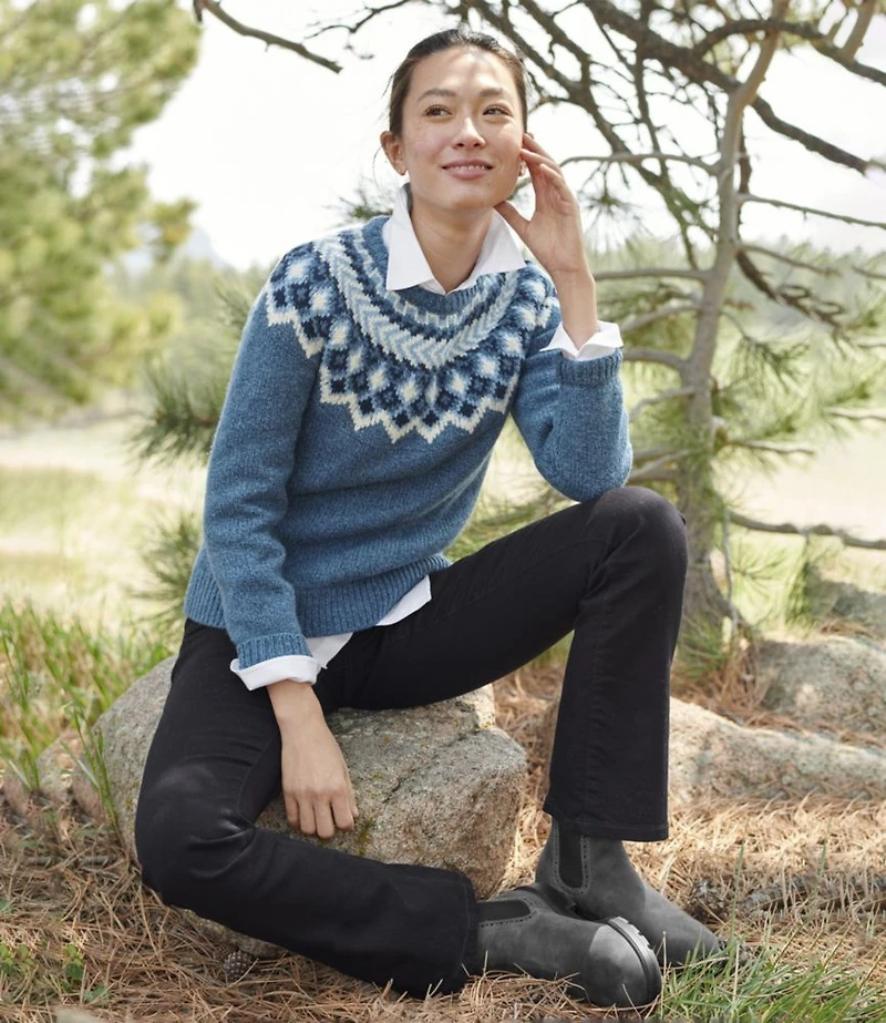 Women's Bean's Classic Ragg Wool Sweater, Crewneck Fair Isle