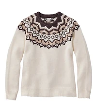 Women's Bean's Classic Ragg Wool Sweater, Crewneck Fair Isle