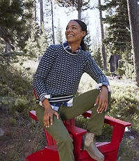 Women's Bean's Classic Ragg Wool Sweater, Crewneck Bird's-Eye
