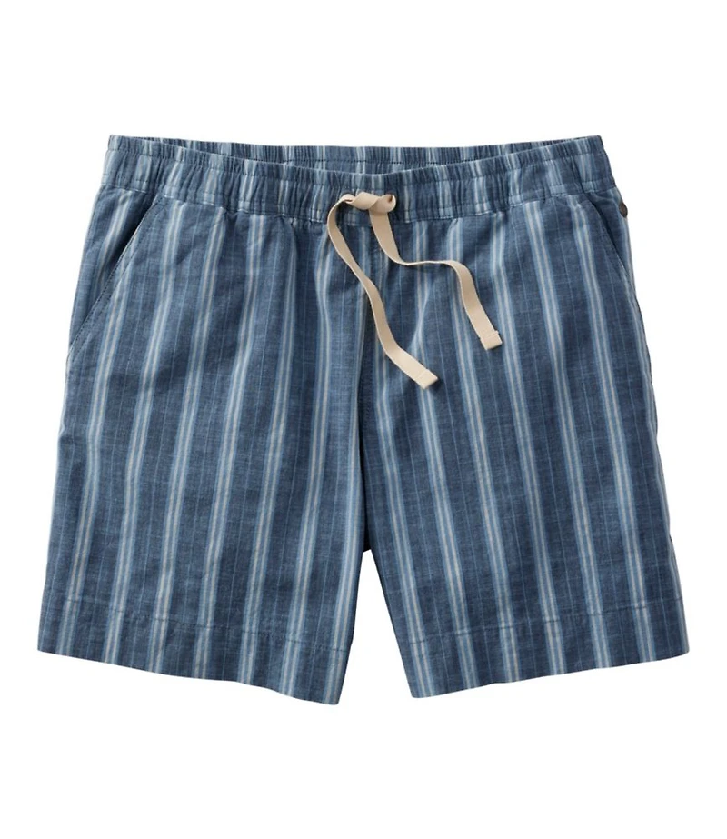 Women's Lakewashed Dock Shorts, Mid-Rise Stripe