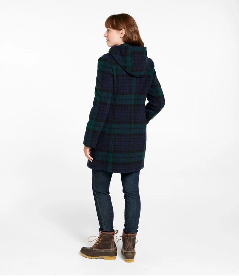 Women's Classic Lambswool Duffel Coat, Pattern
