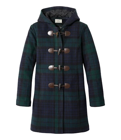Women's Classic Lambswool Duffel Coat, Pattern