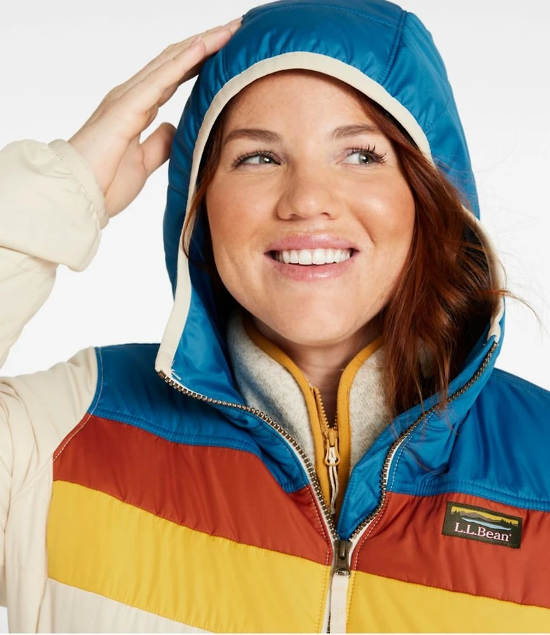 Women's Mountain Classic Puffer Hooded Jacket, Colorblock