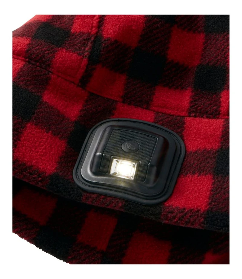 Men's L.L.Bean Rechargeable LED Pathfinder Beanie, Plaid